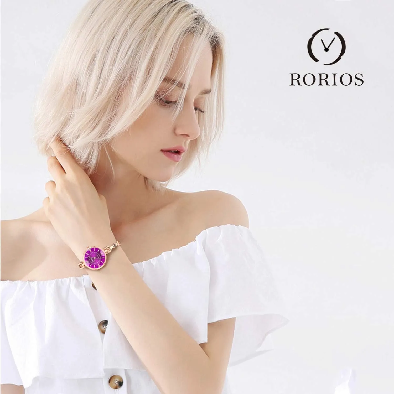 Ladies Wrist Watch RORIOS Fashionable Women's Watch Analogue Quartz Watches Dress Watches warrior for with Stainless Steel Strap Casual 