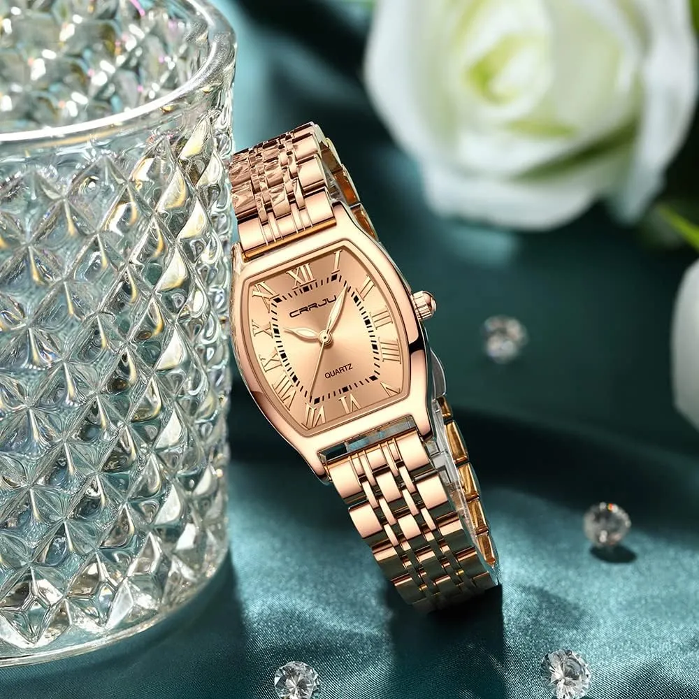 Ladies Wristwatch Gosasa Women's Fashion Watches Square Business canoes empathy carve Watch for Women Stainless Steel Quartz Waterproof Elegant 