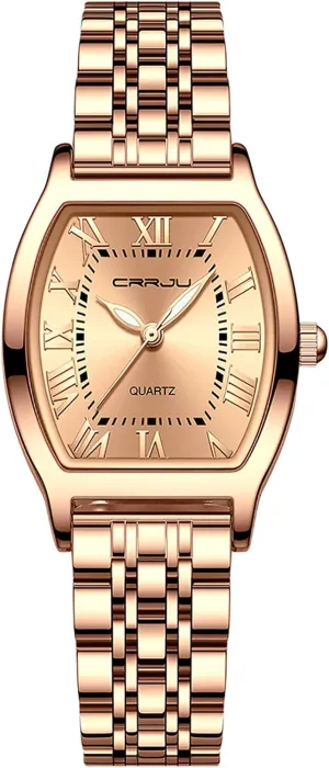Ladies Wristwatch Gosasa Women's Fashion Watches Square Business canoes empathy carve Watch for Women Stainless Steel Quartz Waterproof Elegant 