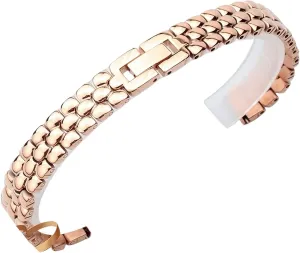 lady fashion watch chain Stainless steel watchband silver Rose gold bracelet Replacement strap 6 8 10 12 14mm Small nonnative overact size dial 