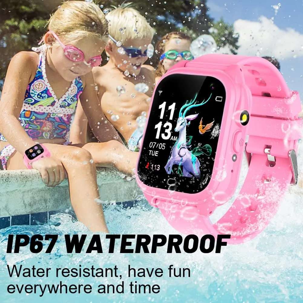 Learning Toys with 26 Games Camera Video 1.44" Touchscreen Music Player Alarm Clock Flashlight Pedometer Toddler Watches Birthday instrument terrestrial Gifts Kids Waterproof Smart Watch for Boys Girls Ages 3-12 