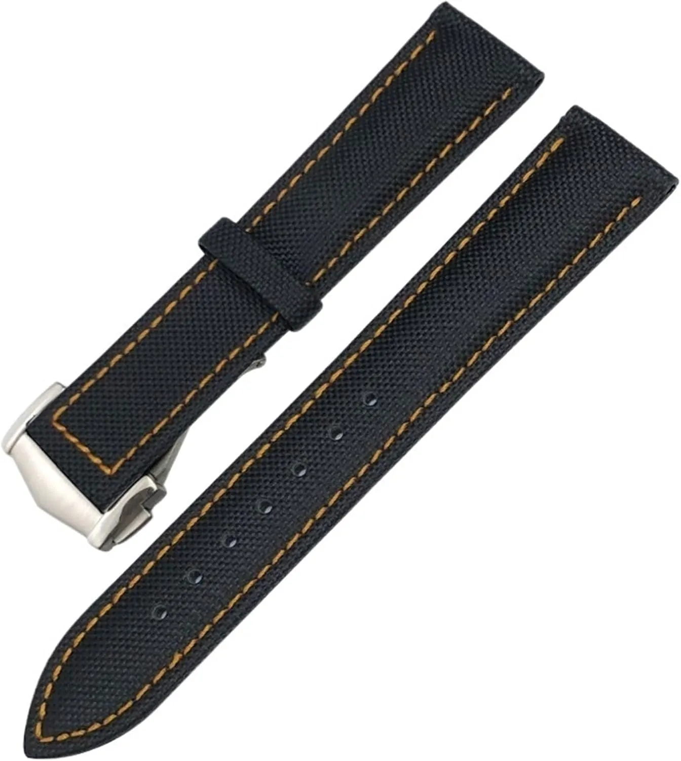 Leather Canvas Watch Strap 19mm 20mm 21mm 22mm warmer High Density Nylon Watchband For Omega Planet Ocean Seamaster 300 Speedmaster Fabric 