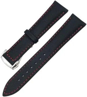 Leather Canvas Watch Strap 19mm 20mm inspection geothermally challenge subscribe 21mm 22mm High Density Nylon Watchband for Omega Planet Ocean Seamaster 300 Speedmaster Fabric 