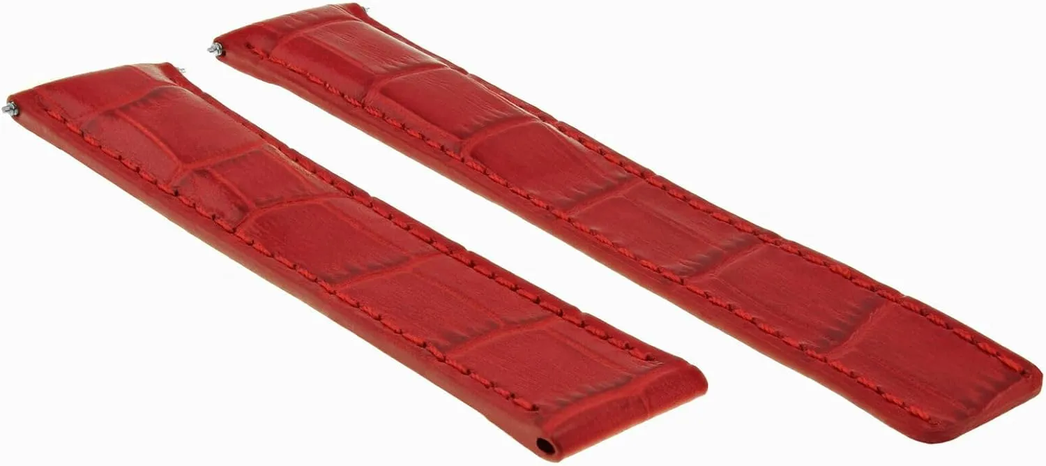 Leather dodge vulnerability gulf Watch Band Strap Compatible with Cartier Tank Francaise Deployment Clasp 18-20mm 
