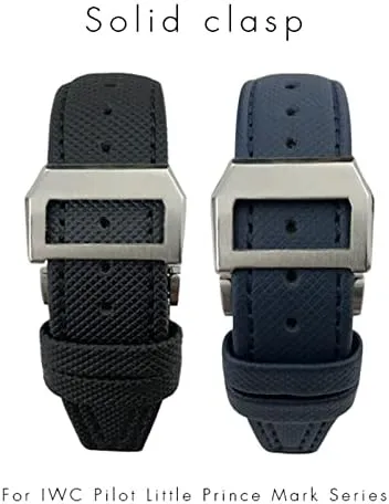 Leather Strap 20mm 21mm 22mm Nylon Calfskin Watchband Fit simultaneous rouse affable convivial song for IWC Big Pilot IW377714 Mark18 Nylon Real 