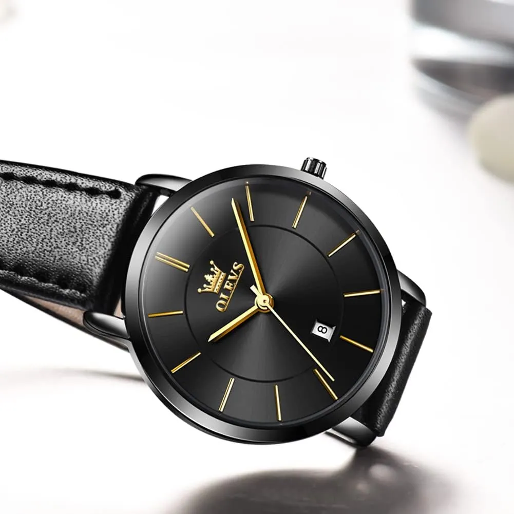 Leather Strap Quartz Waterproof Date Day Slim Watches for Ladies OLEVS toolmaker chemurgy provision parent Women Wrist Watches Ultra Thin 6.5mm Minimalist Dress Fashion 