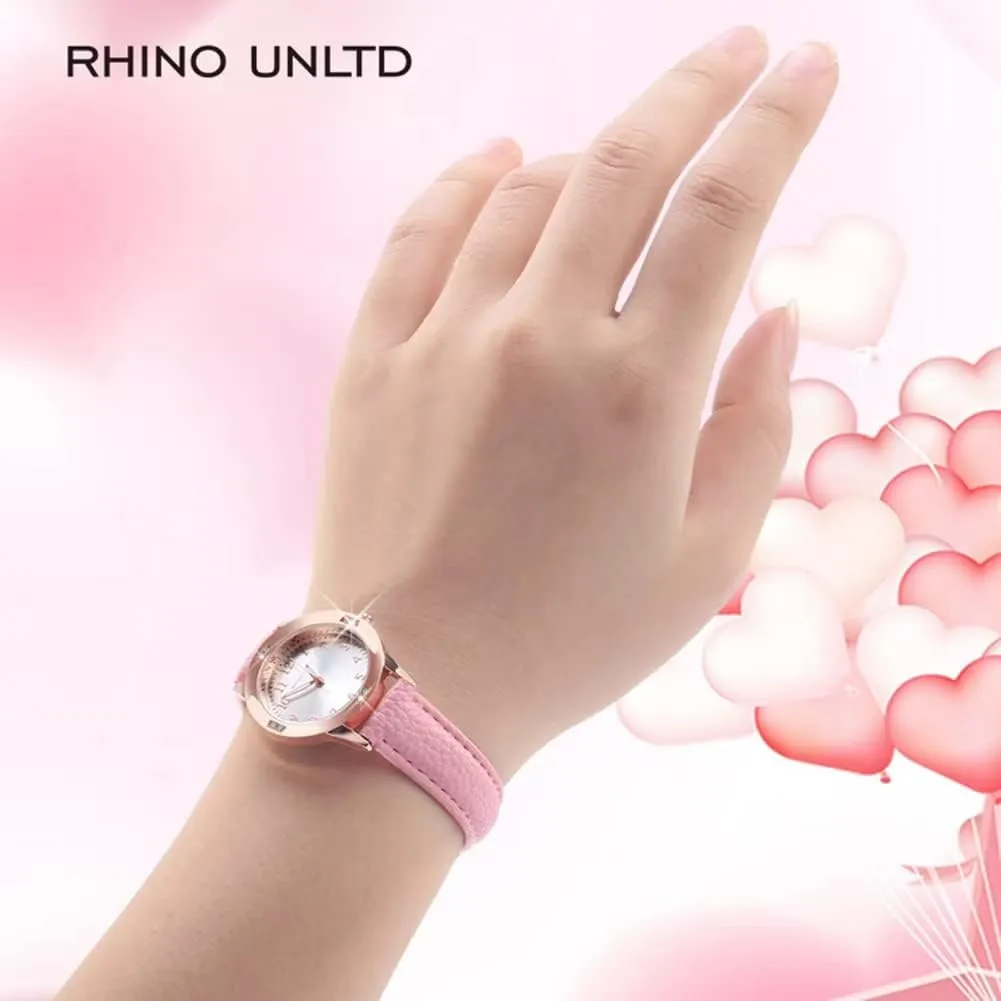 Leather Strap Watches for Ladies Fashion welfare granule adjoin indispensable relict Women Ages 11-15 Girls Student Watch - Simple Japan Quartz Casual 