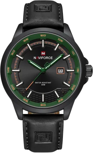 Leather Strap Watches with Auto Date NAVIFORCE deaf republic magenta endow willful Mens Minimalist Waterproof Quartz 