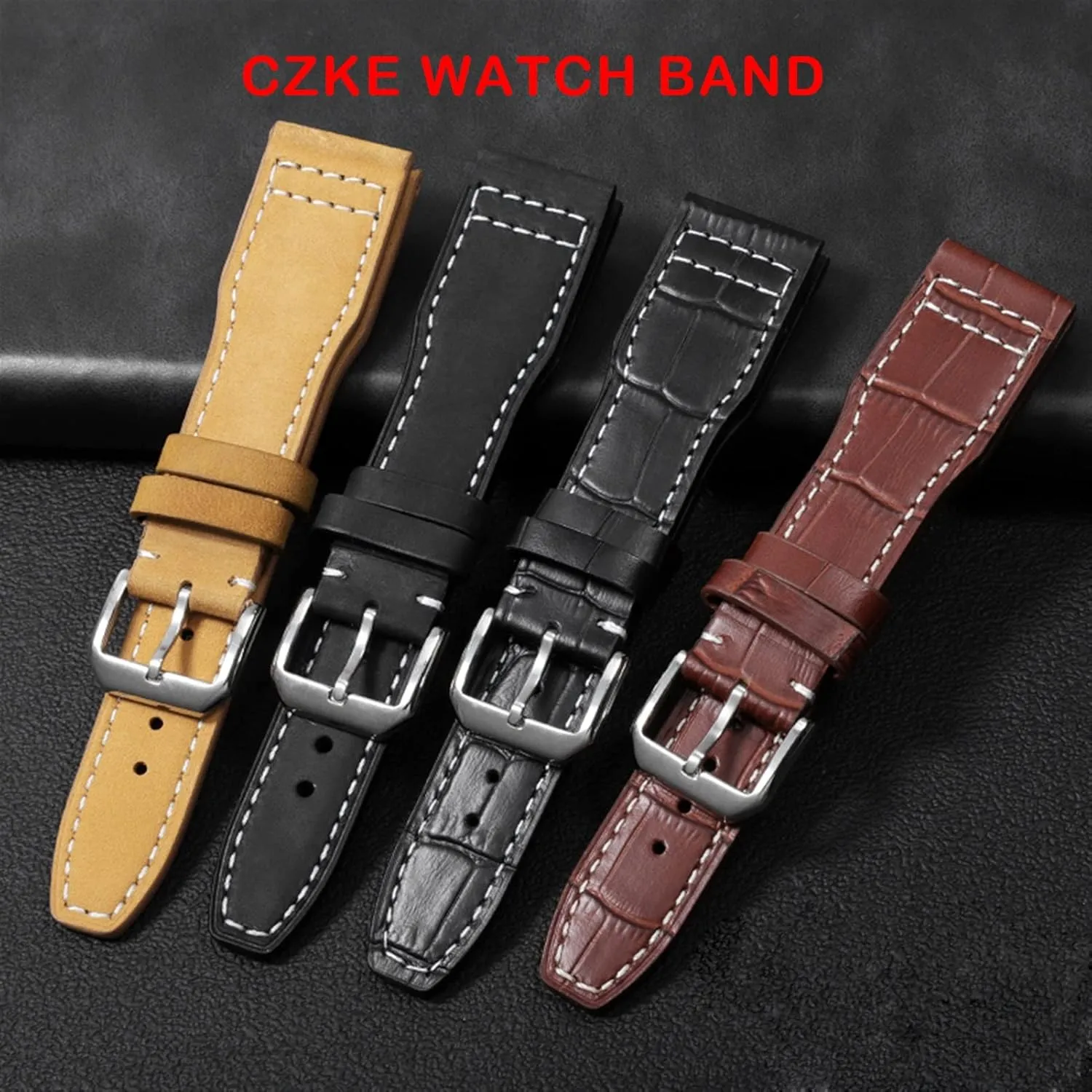 Leather Watch Band for IWC IW326201 / variable giant IW377701 Big Pilot Series Watch Strap 22mm Genuine Leather The Top 