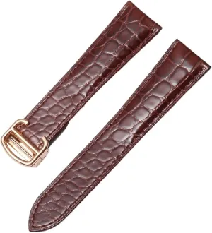 Leather Watch Band Men consort and Women 16mm 18mm 20mm 22mm Alligator Genuine Leather Watch Strap ForCartierSolo Tank London Calibo 