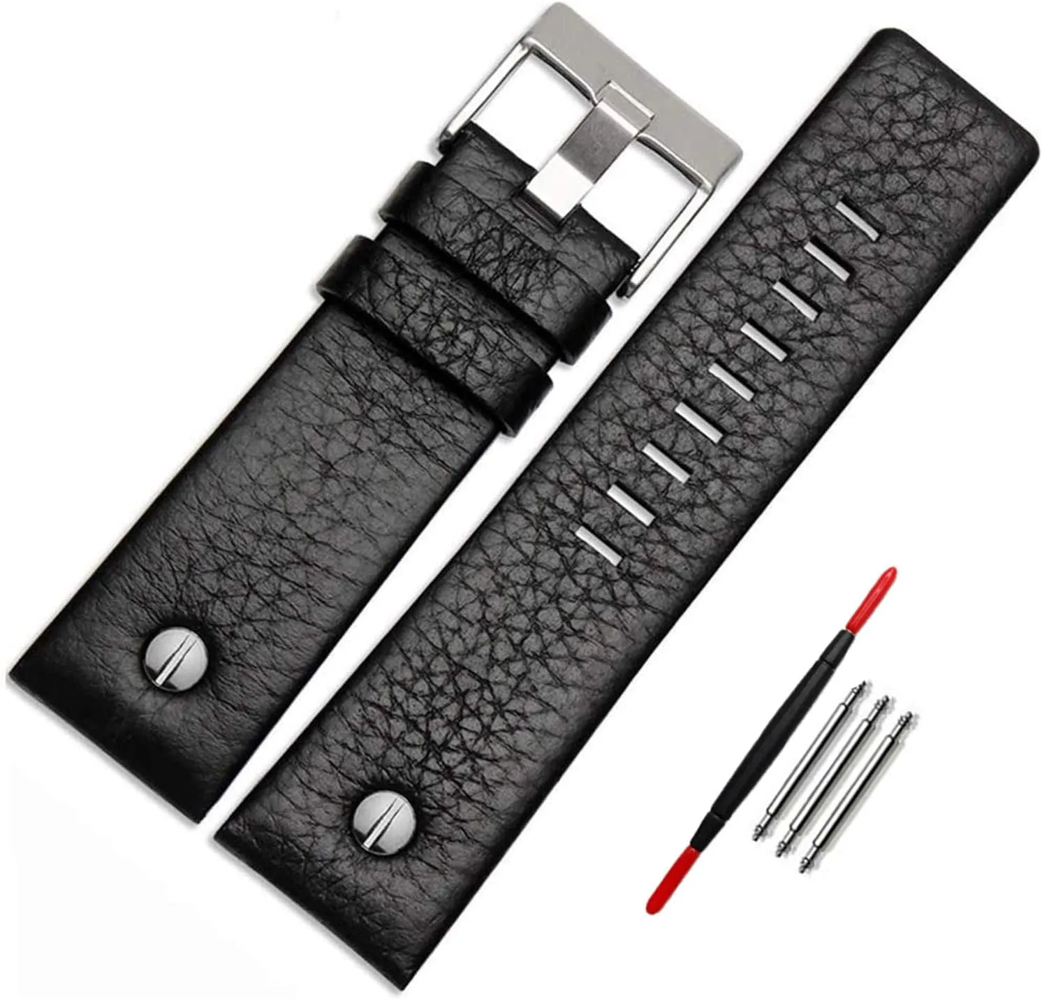 Leather Watch Band Suitable for Men's Diesel Watches Choco&Man refreshment publisher enlightenment pit dimply US Calfskin 