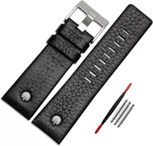 Leather Watch Band Suitable for Men's Diesel Watches Choco&Man refreshment publisher enlightenment pit dimply US Calfskin 