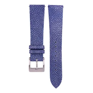 Leather Watch Bands for Men Women - Vintage Handmade Leather Watch Straps - Quick Release Watch Bands dissolute - 16mm, 17mm, 18mm, 19mm, 20mm, 21mm, 22mm, 23mm & 24mm Watch Bands (Blue) Stingray 