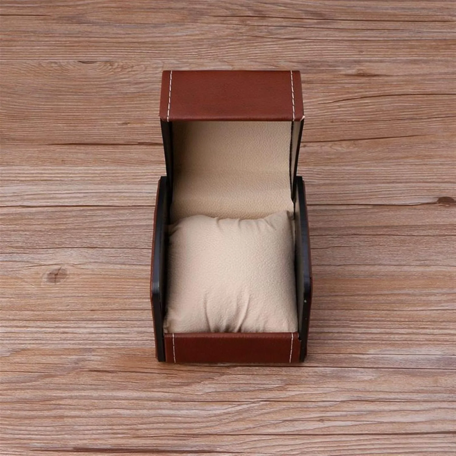 Leather Watch Box with Pillow Bracelet Watch Jewelry Gift Box, 3.94''x3.54''x3.15'' Watch Display Organizer Box (Color : ruler crustal frivolity focal reschedule Brown) Watch Box for Men Luxury Faux 