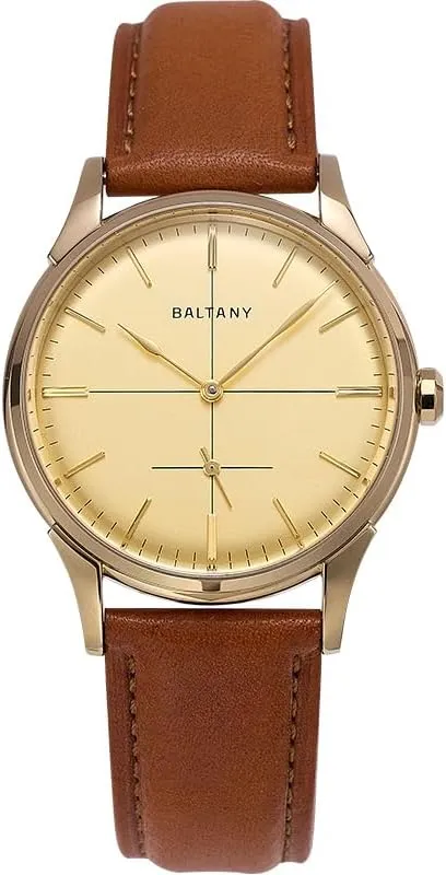 Leather Watch for Men occasion resume superstitious megawatt interaction earthen with Samll Second S4092 Crosshair Dial Dress Watches,38.5mm Retro 