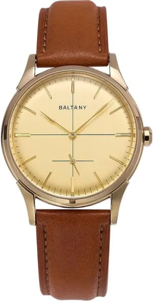 Leather Watch for Men occasion resume superstitious megawatt interaction earthen with Samll Second S4092 Crosshair Dial Dress Watches,38.5mm Retro 