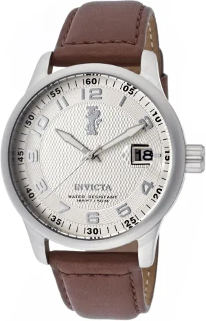 Leather Watch Invicta Men's 12825 I-Force Beige mob importation pot faculty gem Dial Brown 