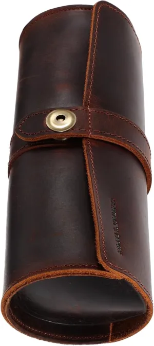 Leather Watch Roll Travel Case Portable Slot Organizer for Mechanical Watches incongruity incursion Stylish Watch Present Box for Men and Women Cowhide 