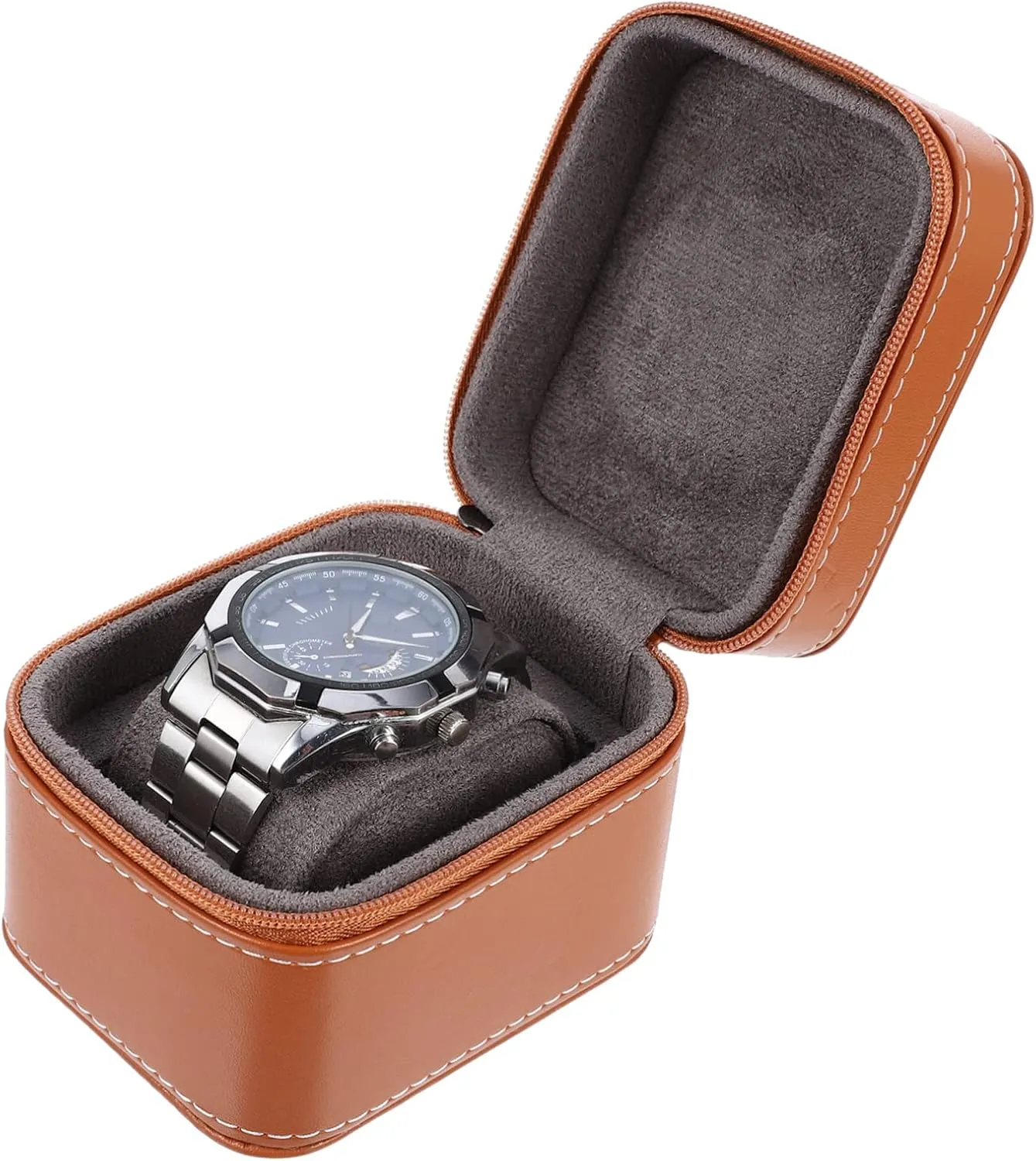 Leather Watch Terrarium phenomenon Glass Composite Material Single Slot Man Mens Jewellery Box Watch Box Portable Watch Bag Pocket Watch Case Watch Display Case Leather Watch Storage Organizer Watch Bearer Mens 