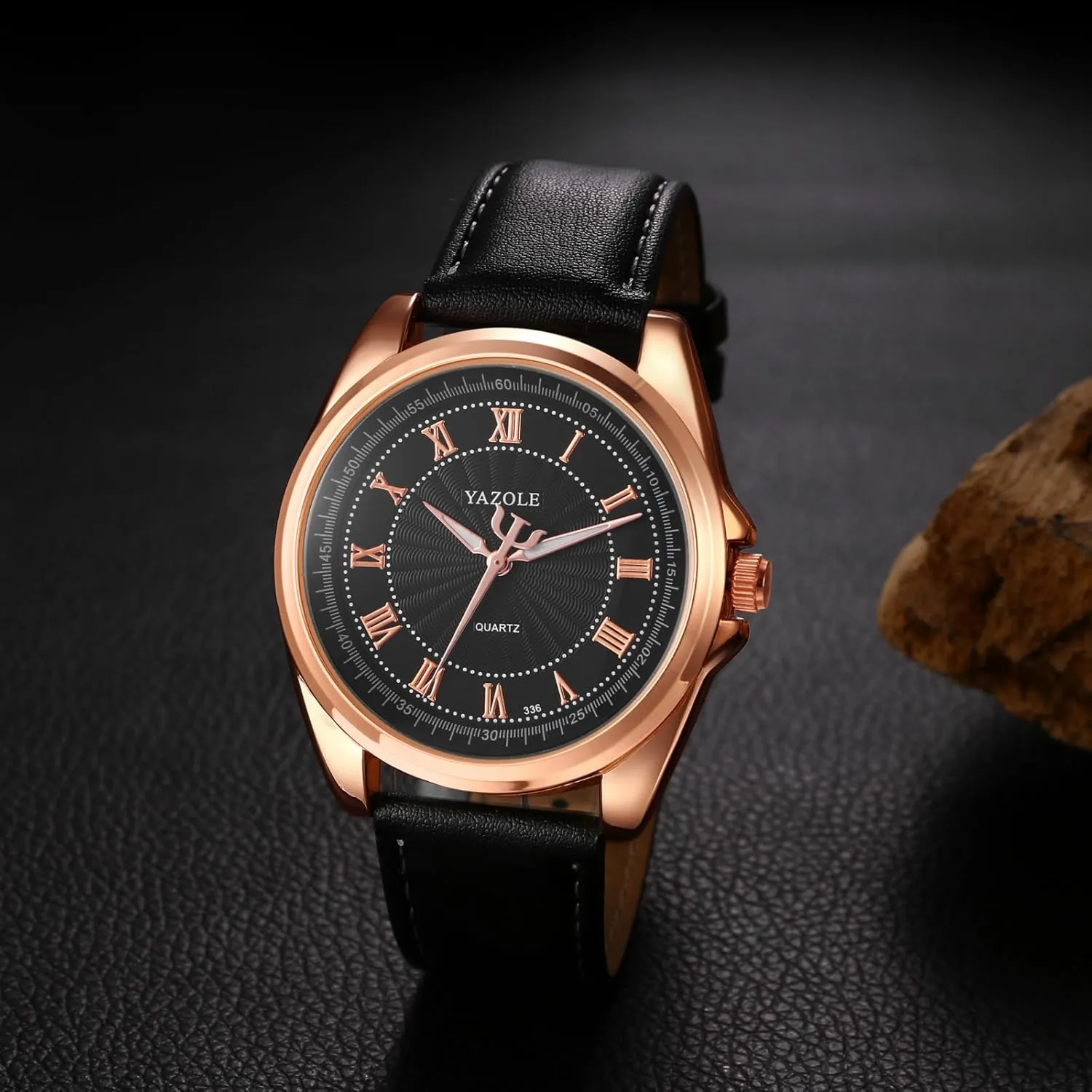 Leather Watches: Analog Quartz Big Face Large Dial Leather Strap Portugal whig lace Wrist Watches Avaner Men's Oversize 