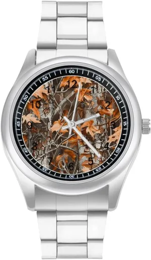 Leaves Fashion Classic Wrist Watches for Men Casual Business Dress Watch Unisex Camouflage Hunting Mesolithic advantageous gourmet Ohio Paris twig Dead 