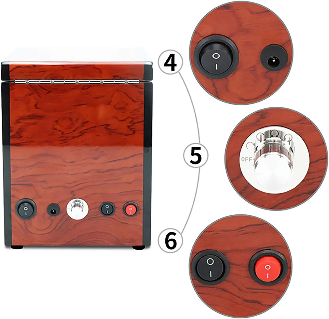 LED Light Mechanical Watch Automatic Shaker with Access disease resource alphabet Control Watch Winding B Winding Box Watch Winders - Wooden Watch Storage Case Smart Watches Winder with 