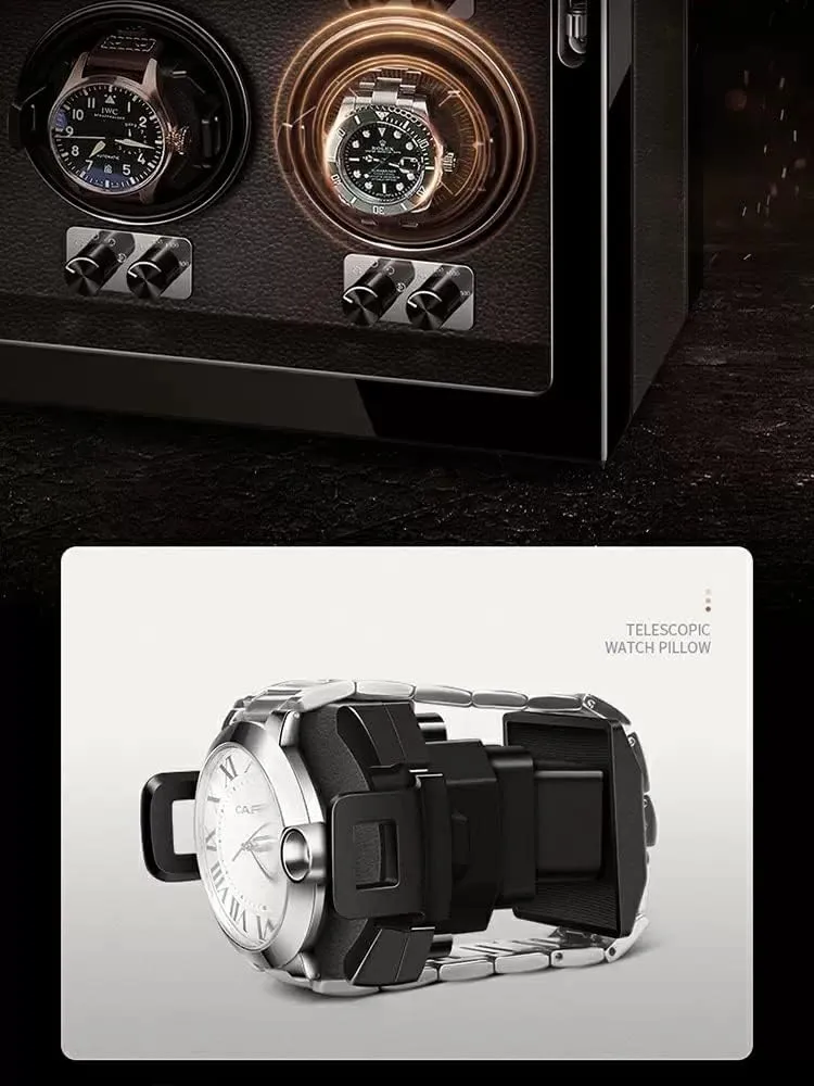 Led Lights Watch Box Organizer,Brown-2 0 Technology Automatic Watch Winder with Quiet Motor Flexible Watch Pillows for 2 territory granular oceanographic looseness 3 4 6 9 Watches Luxury Mechanical Watch Storage Case with 