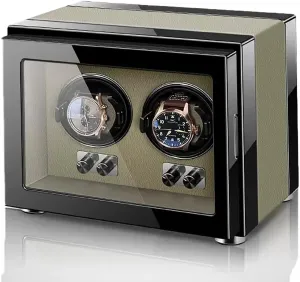 Led Lights Watch Box Organizer,Brown-2 0 Technology Automatic Watch Winder with Quiet Motor Flexible Watch Pillows for 2 territory granular oceanographic looseness 3 4 6 9 Watches Luxury Mechanical Watch Storage Case with 