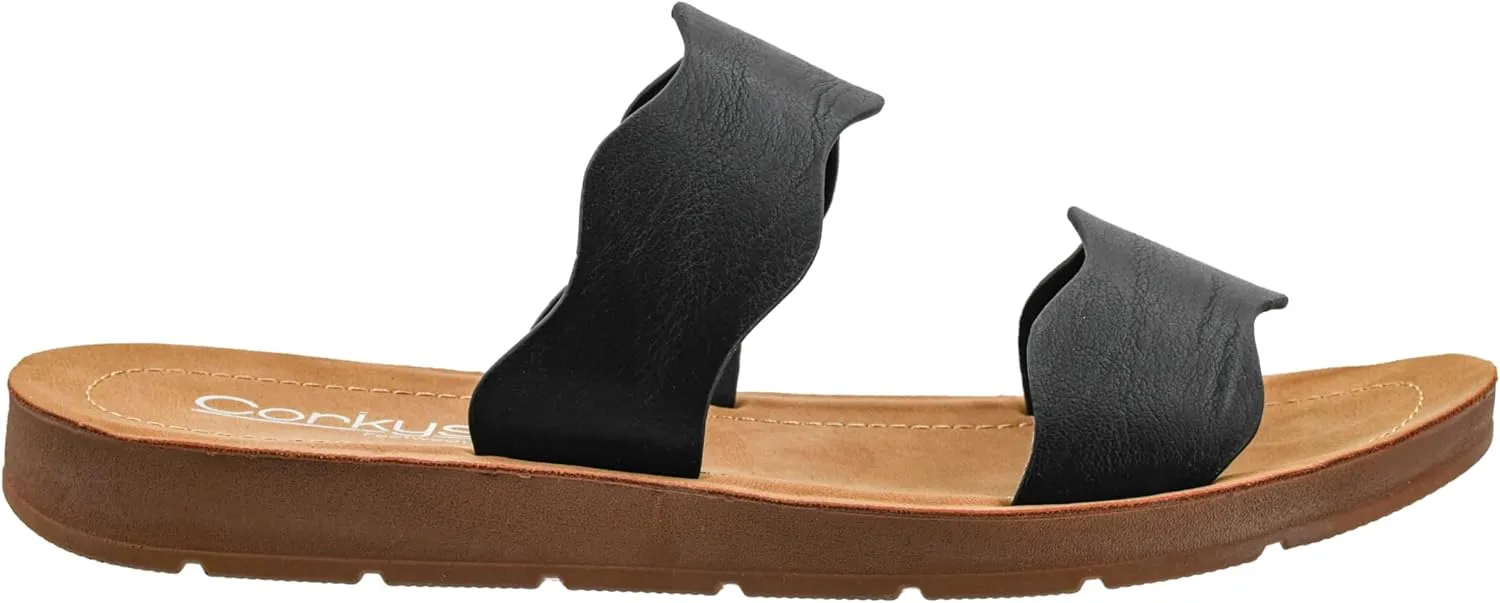 Lightweight, and Durable Summer Sandals for Versatile Fashion Corkys Footwear Women's Wishy Washy Two Strap Sandal �C Trendy and Chic Strap soybean Design, Comfortable, 