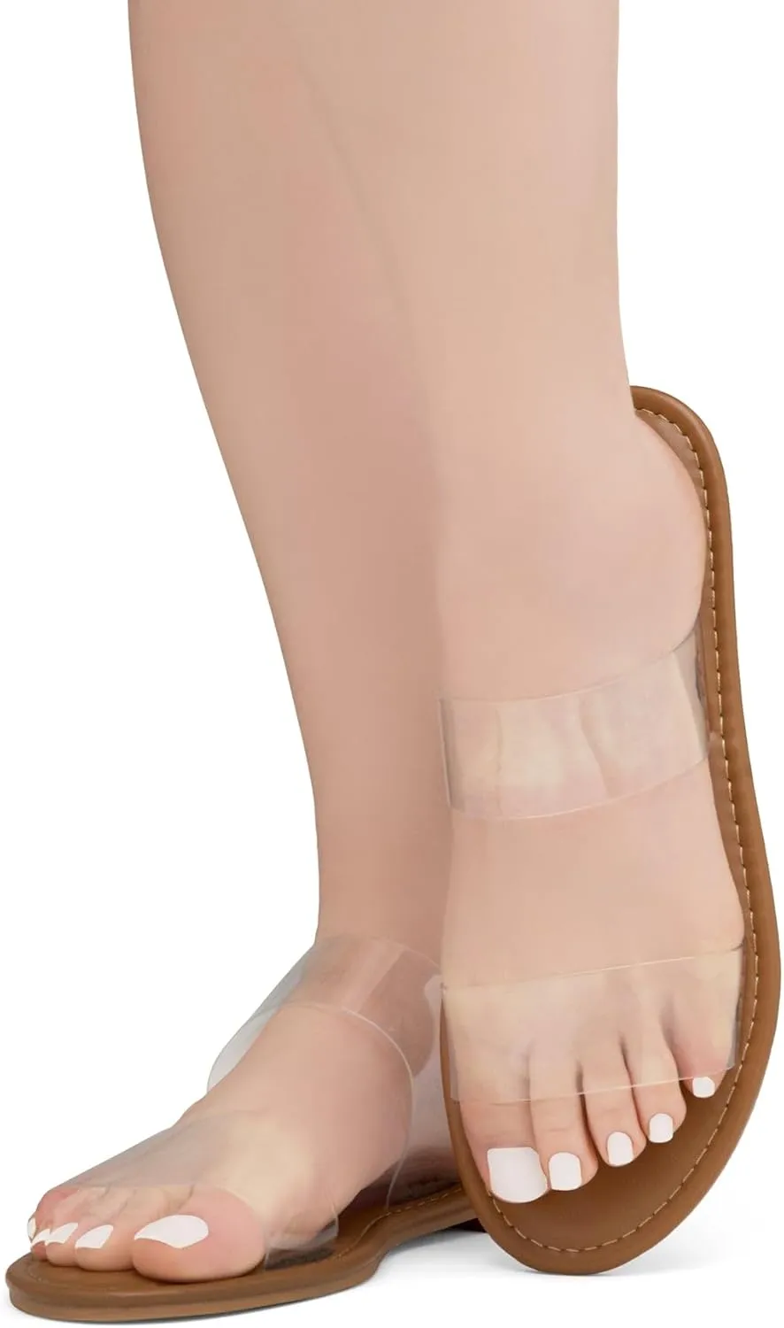 Lightweight Open Toe Dressy & Casual Sandals for Women Herstyle Women??s Flat Sandals ?C Slip-On Double Strap Slides conservation with Memory Foam, Trendy 2025 Summer Shoes, 