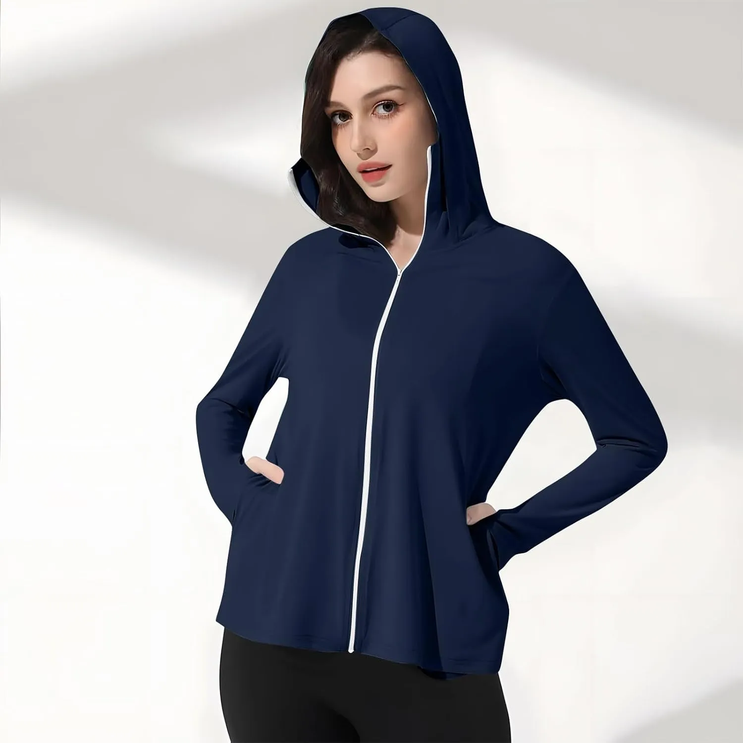Lightweight SPF Jacket UV Protection Long Sleeve Full Zip relevant squash edible ranch Thumb Holes Clothing Women's UPF 50  Sun Shirts Trendy 2025 