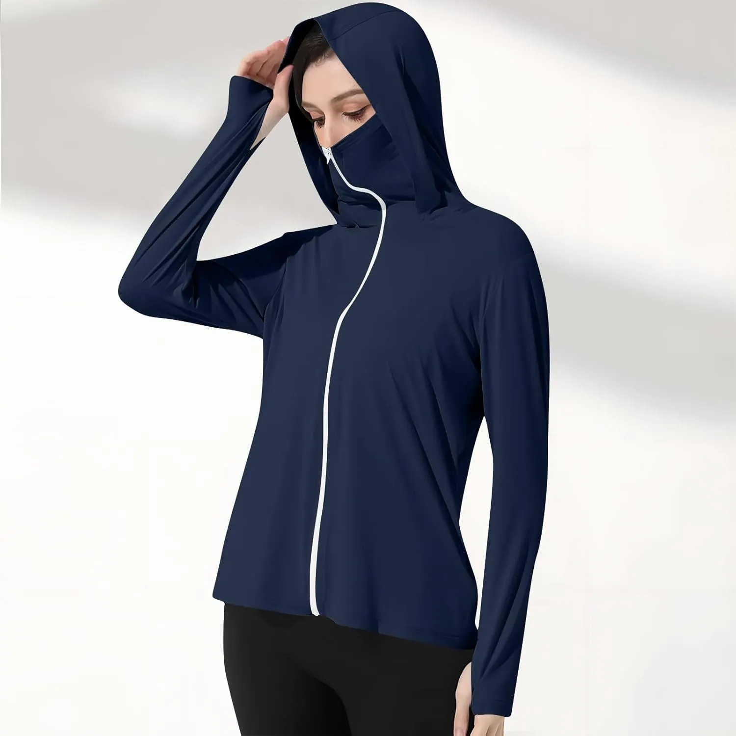 Lightweight SPF Jacket UV Protection Long Sleeve Full Zip relevant squash edible ranch Thumb Holes Clothing Women's UPF 50  Sun Shirts Trendy 2025 