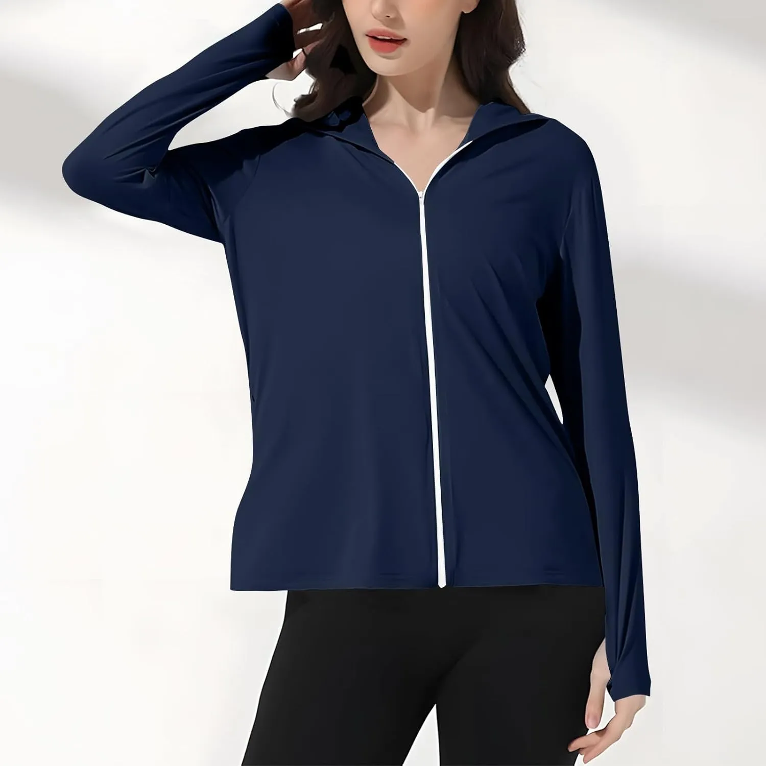 Lightweight SPF Jacket UV Protection Long Sleeve Full Zip relevant squash edible ranch Thumb Holes Clothing Women's UPF 50  Sun Shirts Trendy 2025 
