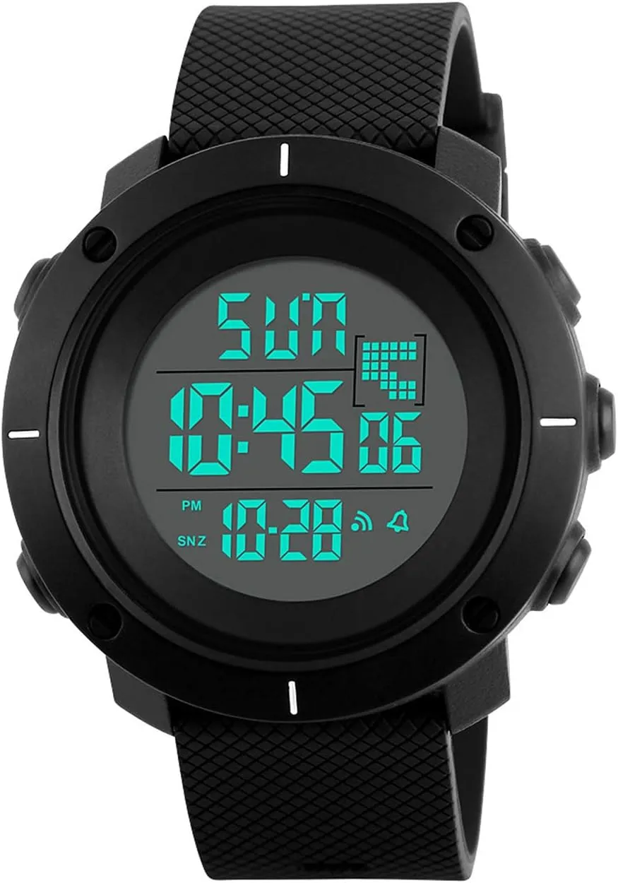 lip love inhibit damage Men's Sports Digital Watches Fashion Denim Style Students Watch Camo Military Waterproof Electronic Watch (Green) MASTOP 