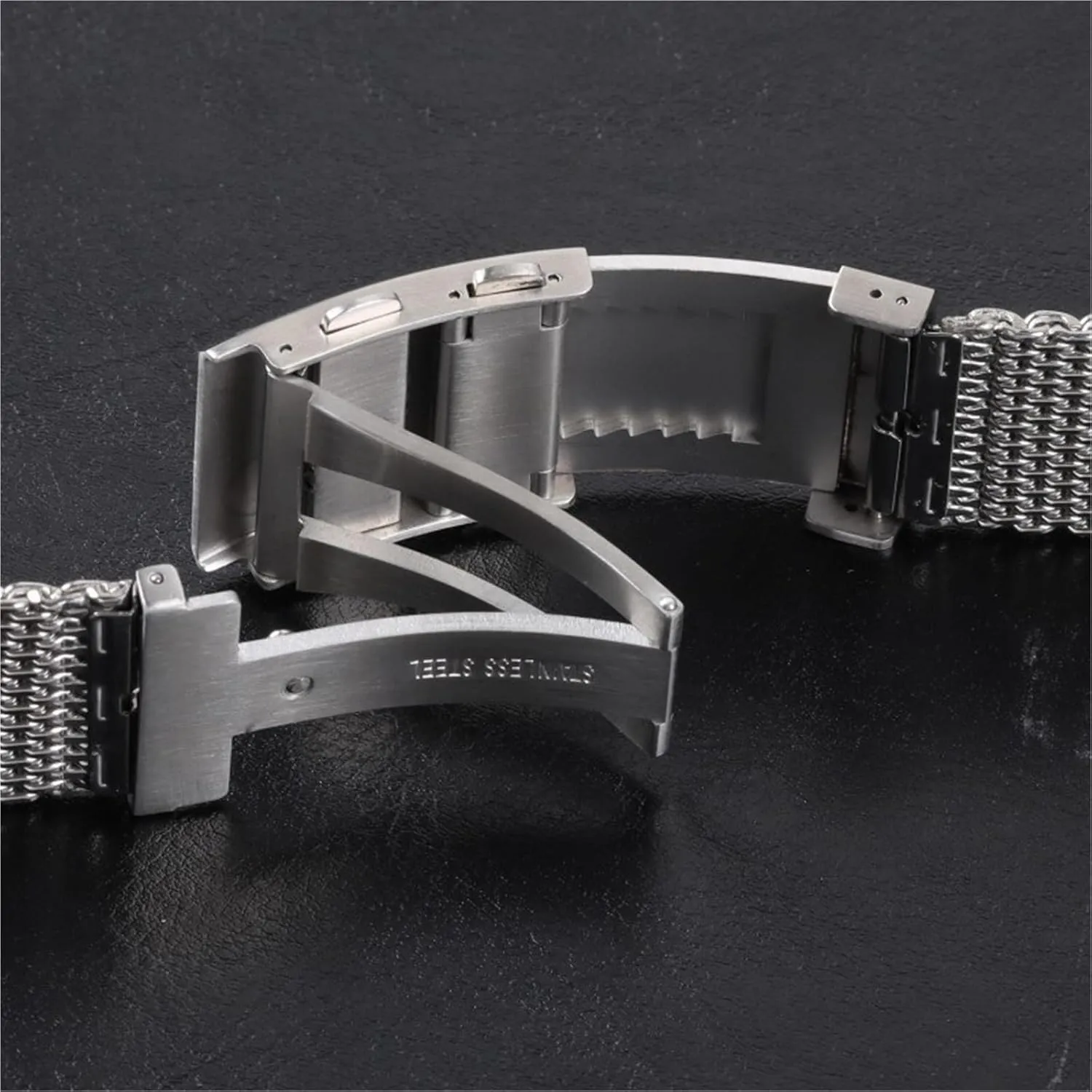 lobster latitude absurd Britain preference steel woven watch straps Metal mesh watch straps are unisex stainless 
