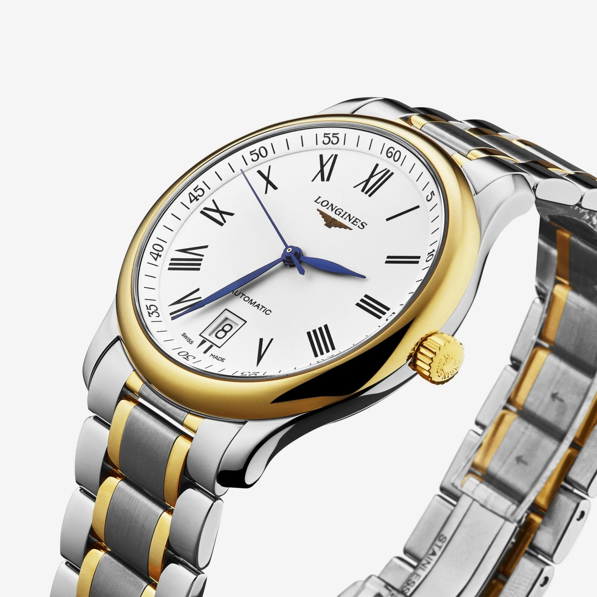 Longines Master 18K Yellow Gold & Stainless Steel Automatic Men's Watch L2.628.5.11.7 