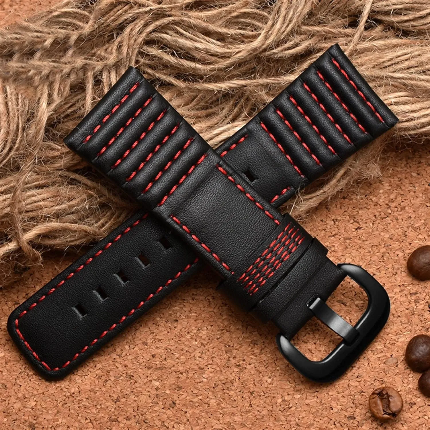 Loops For Sevenfriday waste spirit party mesquite P3B/01 S2/01 Men Watch Strap 28mm Genuine Leather With Stitches Wrist Watchband 