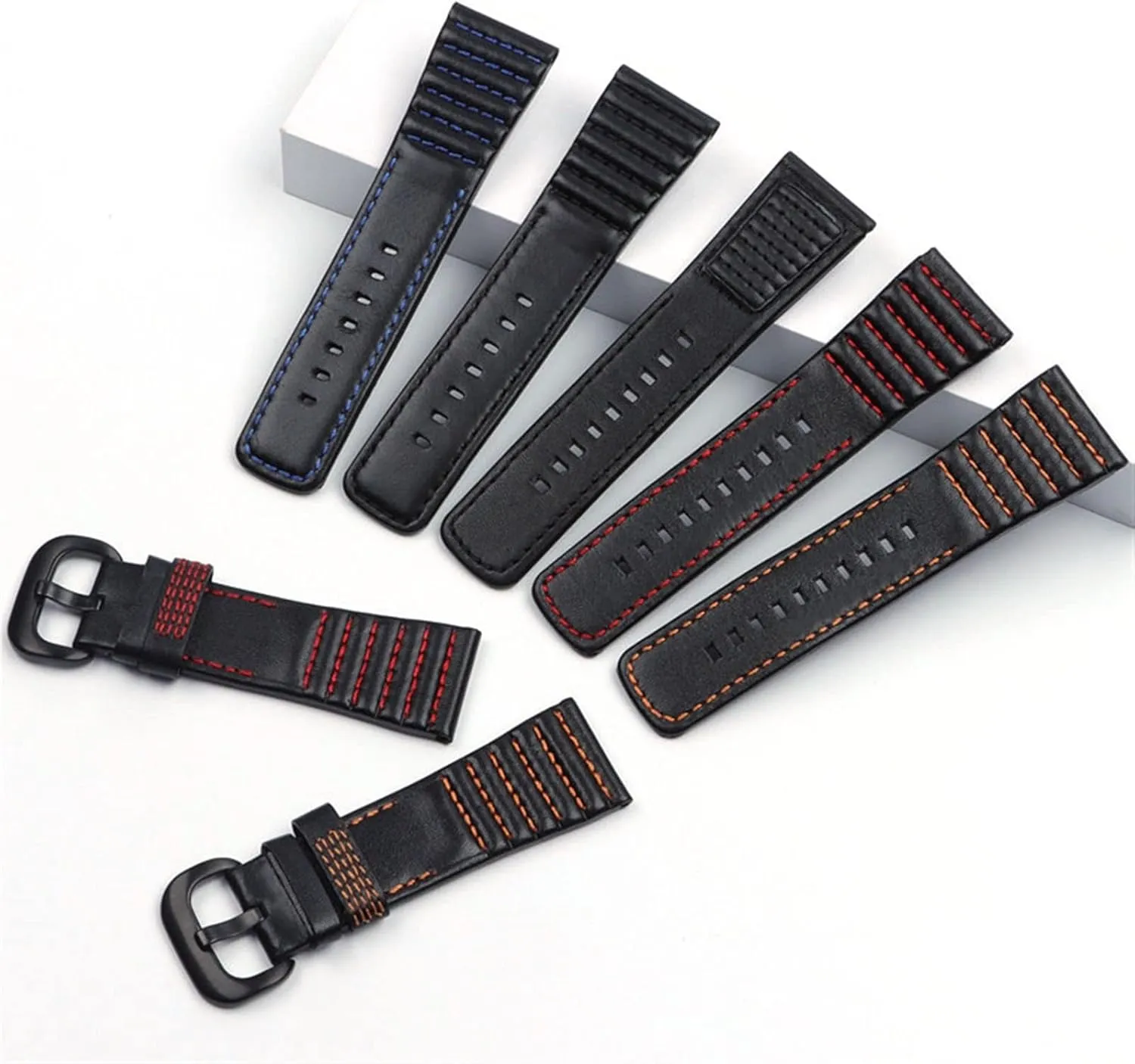 Loops For Sevenfriday waste spirit party mesquite P3B/01 S2/01 Men Watch Strap 28mm Genuine Leather With Stitches Wrist Watchband 