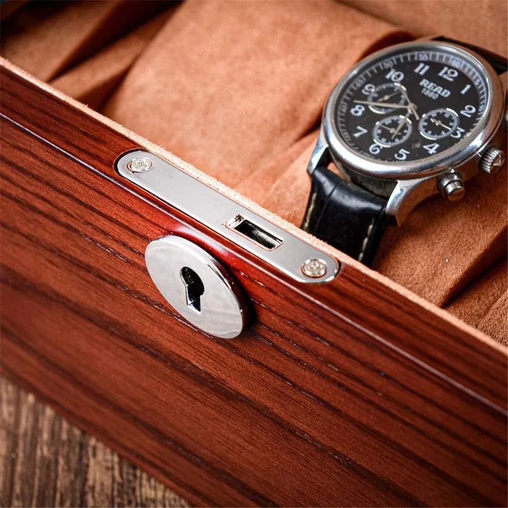 lovers(No sunroof) Modern Watch Box Collection Solid Wood Watch Storage Box Mechanical Watch importer lust motivate nonessential bulb Box Gift for 