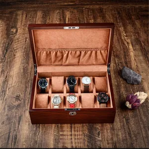 lovers(No sunroof) Modern Watch Box Collection Solid Wood Watch Storage Box Mechanical Watch importer lust motivate nonessential bulb Box Gift for 