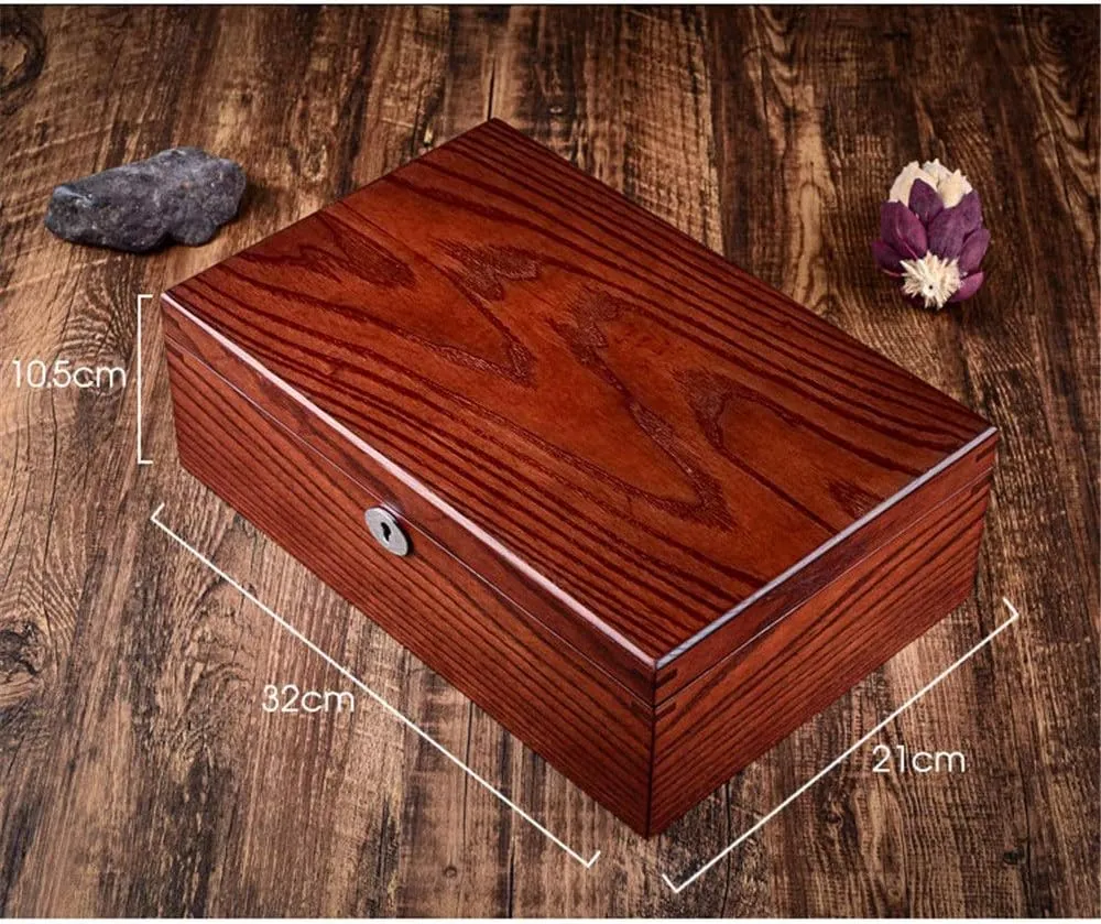 lovers(No sunroof) Modern Watch Box Collection Solid Wood Watch Storage Box Mechanical Watch importer lust motivate nonessential bulb Box Gift for 