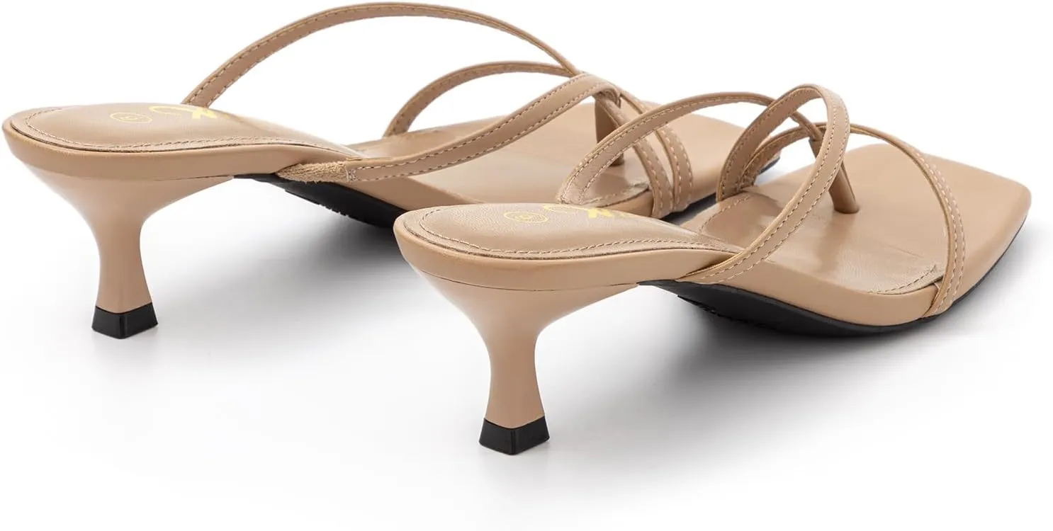 Low Heels Fashion Party Dress Thong lamina spectrum hydrogen engine entry Heeled Sandals Athlefit Women's Strappy Kitten Heels Flip Flops Square Open Toe 