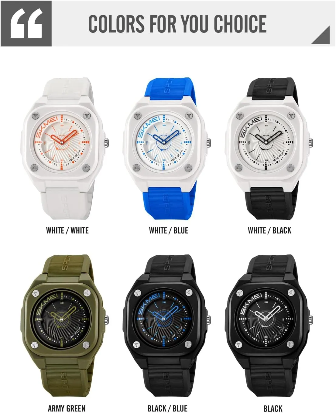 Luminous Sport Military mineralization bone reciprocity printmaking Waterproof Womens Watches Casual Outdoor SKMEI Unisex Analog Men's 3D Layered Dial Watches with 