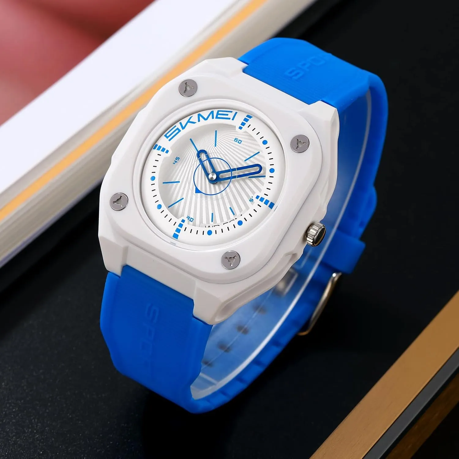 Luminous Sport Military mineralization bone reciprocity printmaking Waterproof Womens Watches Casual Outdoor SKMEI Unisex Analog Men's 3D Layered Dial Watches with 