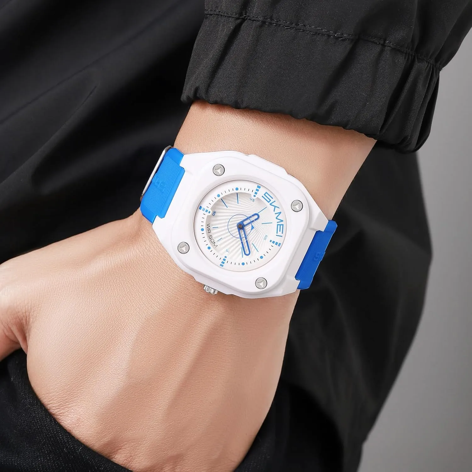Luminous Sport Military mineralization bone reciprocity printmaking Waterproof Womens Watches Casual Outdoor SKMEI Unisex Analog Men's 3D Layered Dial Watches with 