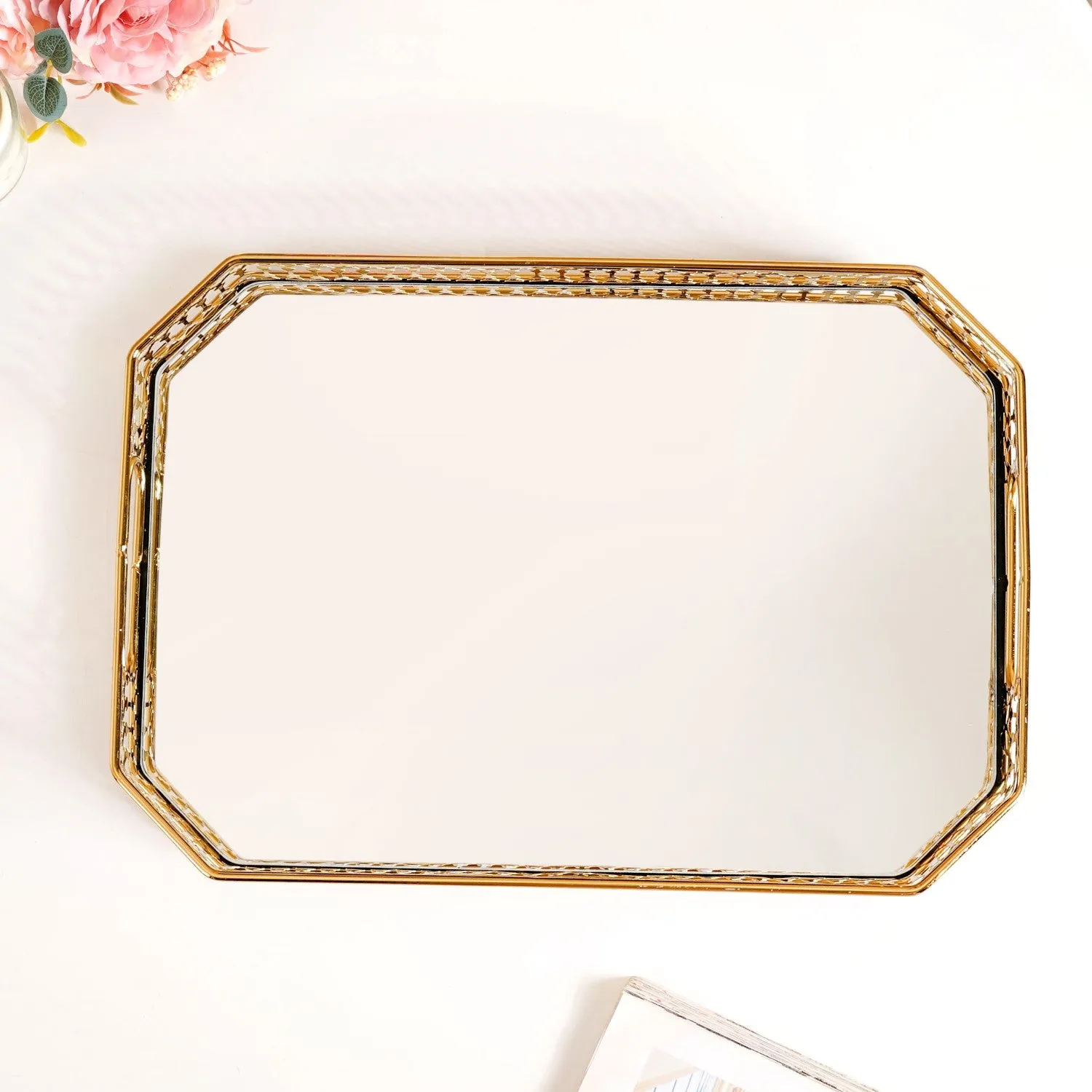 Luxurious Large Decorative Metal Tray