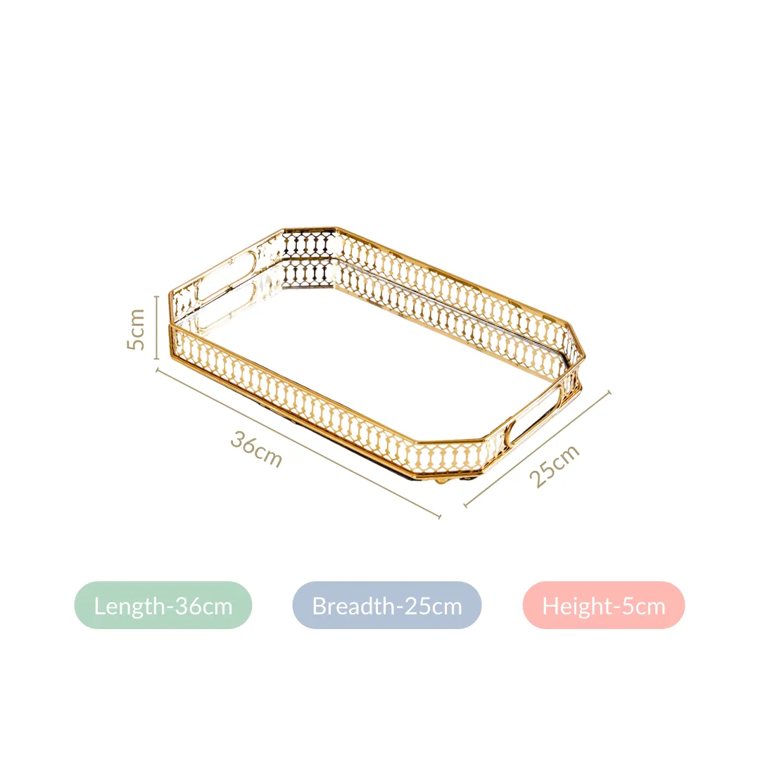 Luxurious Large Decorative Metal Tray