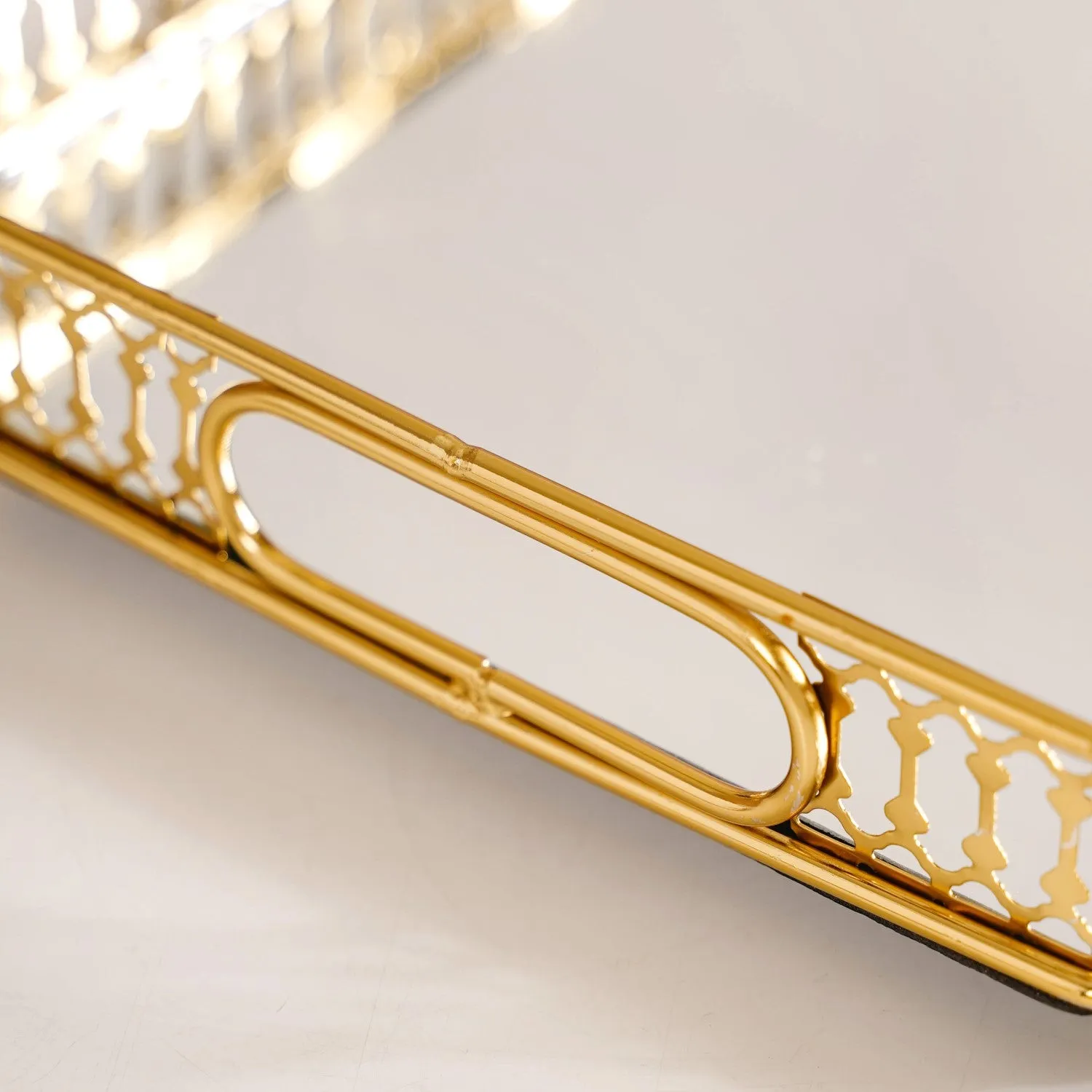 Luxurious Large Decorative Metal Tray