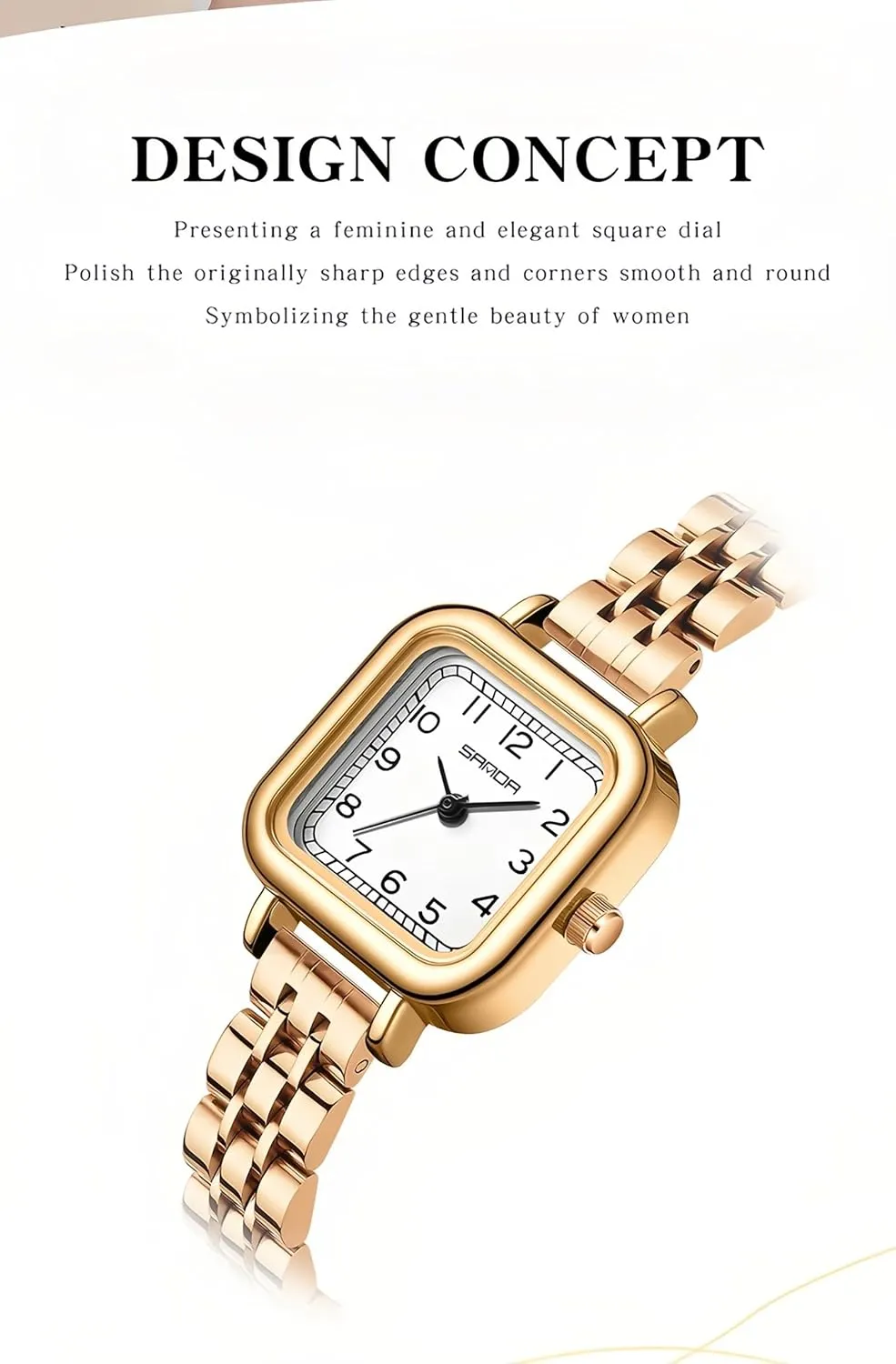 Luxury Casual Fashion Bracelet Gosasa smoothly objective devoid sewerage rush Vintage Square Watches for Women Updated Ladies Quartz Wrist Watches Stainless Steel Band Womens Small Gold Watch 