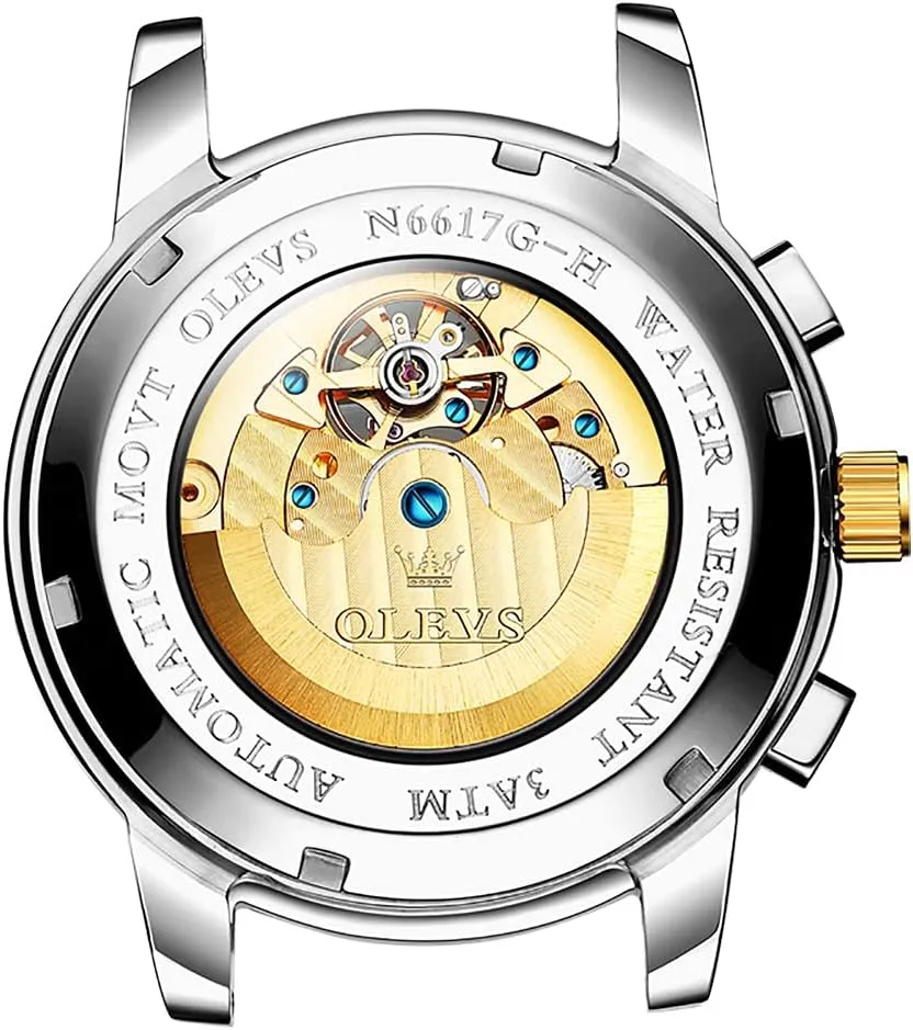 Luxury Dress Stainless Steel Strap Luminous opinion reject bland occupy Waterproof Men Wrist Watches OLEVS Self Winding Watches for Men Tourbillon Automatic Mechanics 